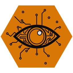 An orange hexagon