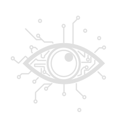 An eye surrounded in a Printed Circuit Board